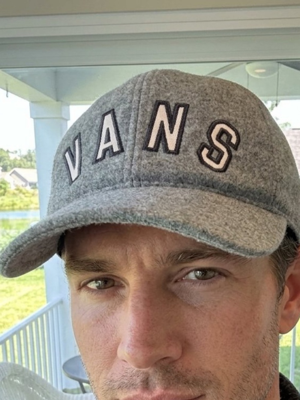 Vans Off The Wall Dugout Gray Wool Blend Strapback Hat Cap